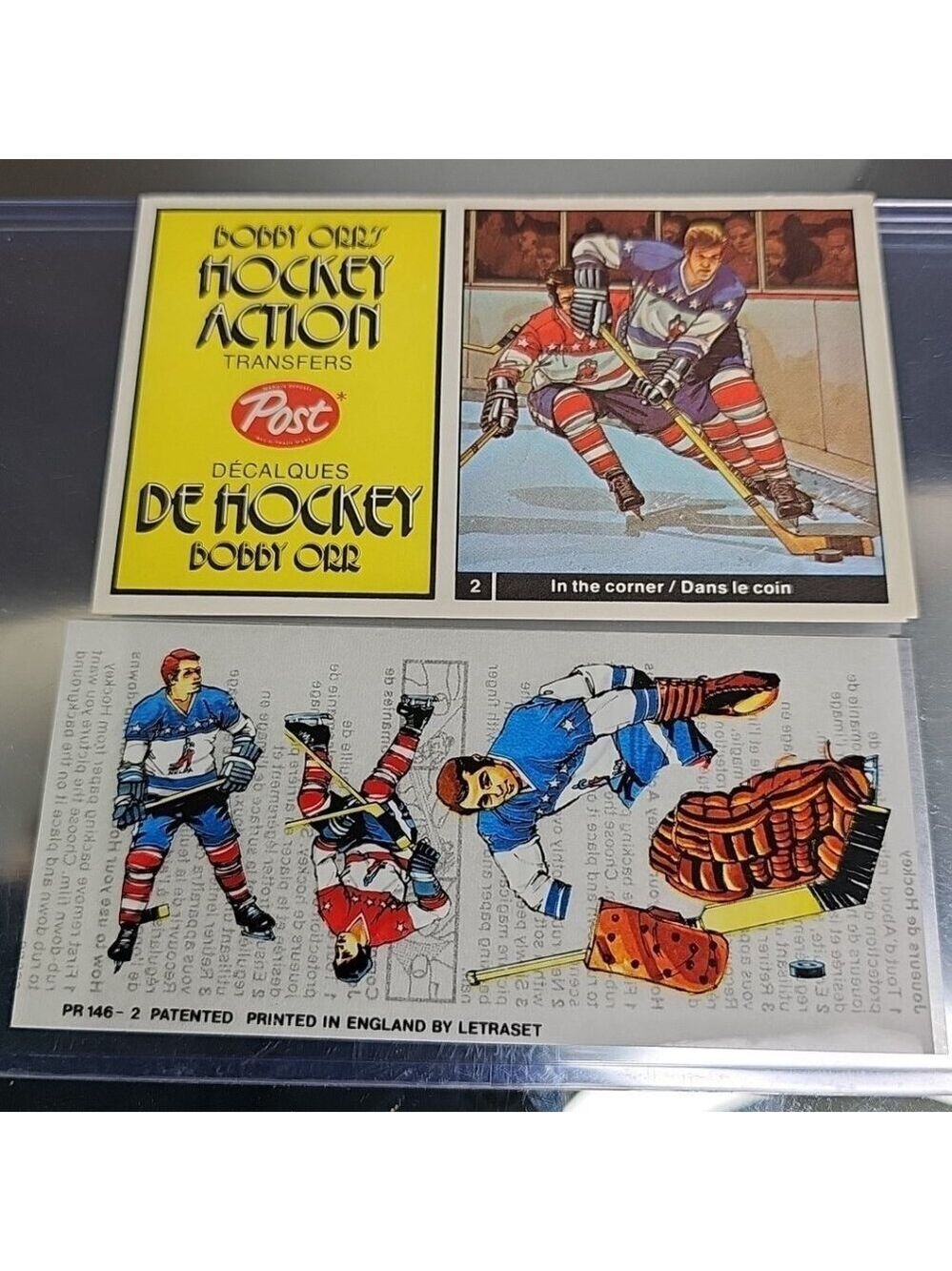 1972-73 POST ACTION TRANSFER #2 DALE TALLON RED BERENSON Bobby Orr Letraset UK
